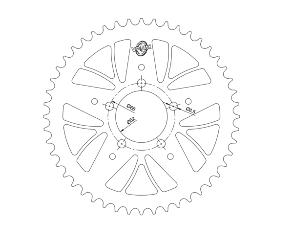 Sprocket 48 teeth - 7600.48 - Image 2