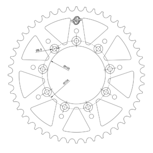 Tagumine ketiratas 48 hammast TM Racing